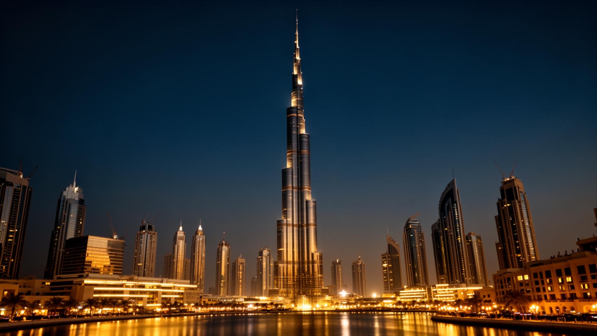 Dubai skyline at dusk